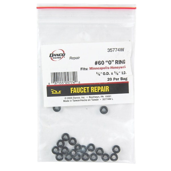 Danco Danco 1/4 in. D X 1/8 in. D Rubber O-Ring 20 pk 35774W - main